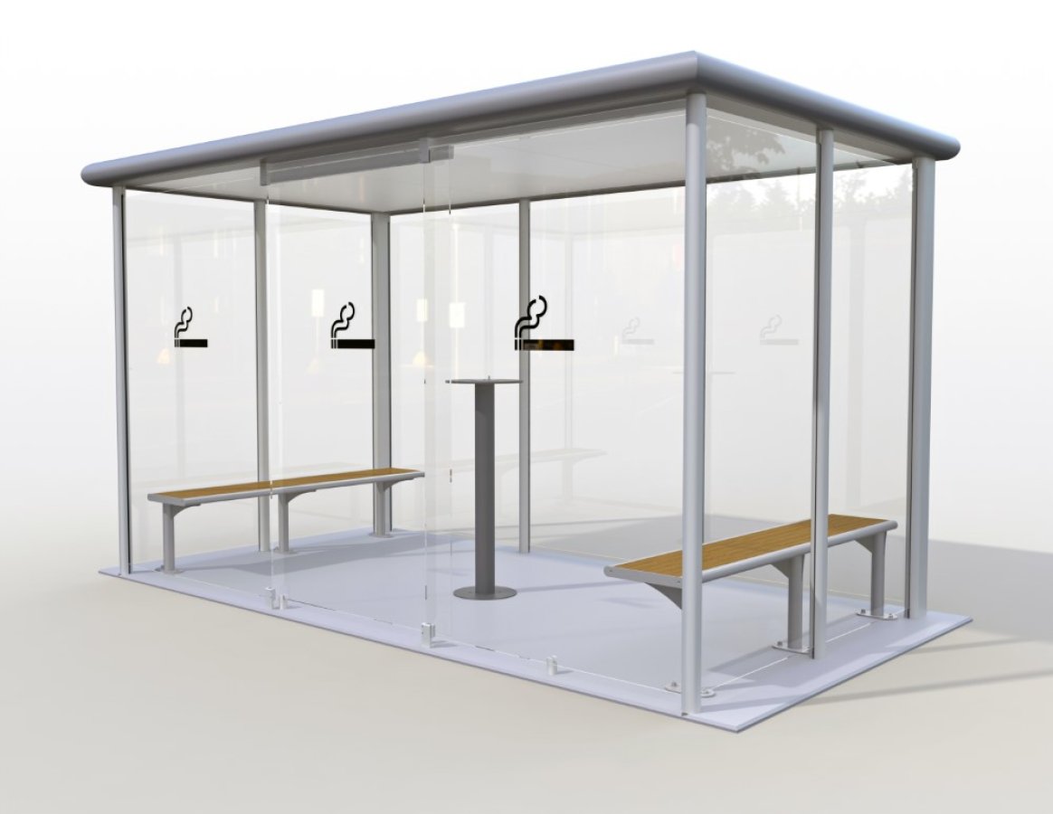 Smoking shelter outdoor for 15 people